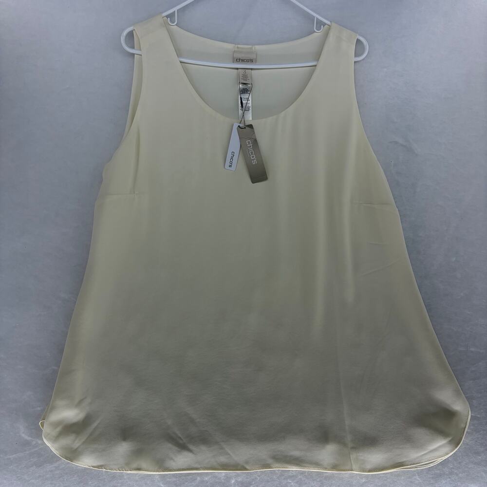 🌿 NWT Chico's Ivory Shell Top — Sz 3 (XL) 🌿